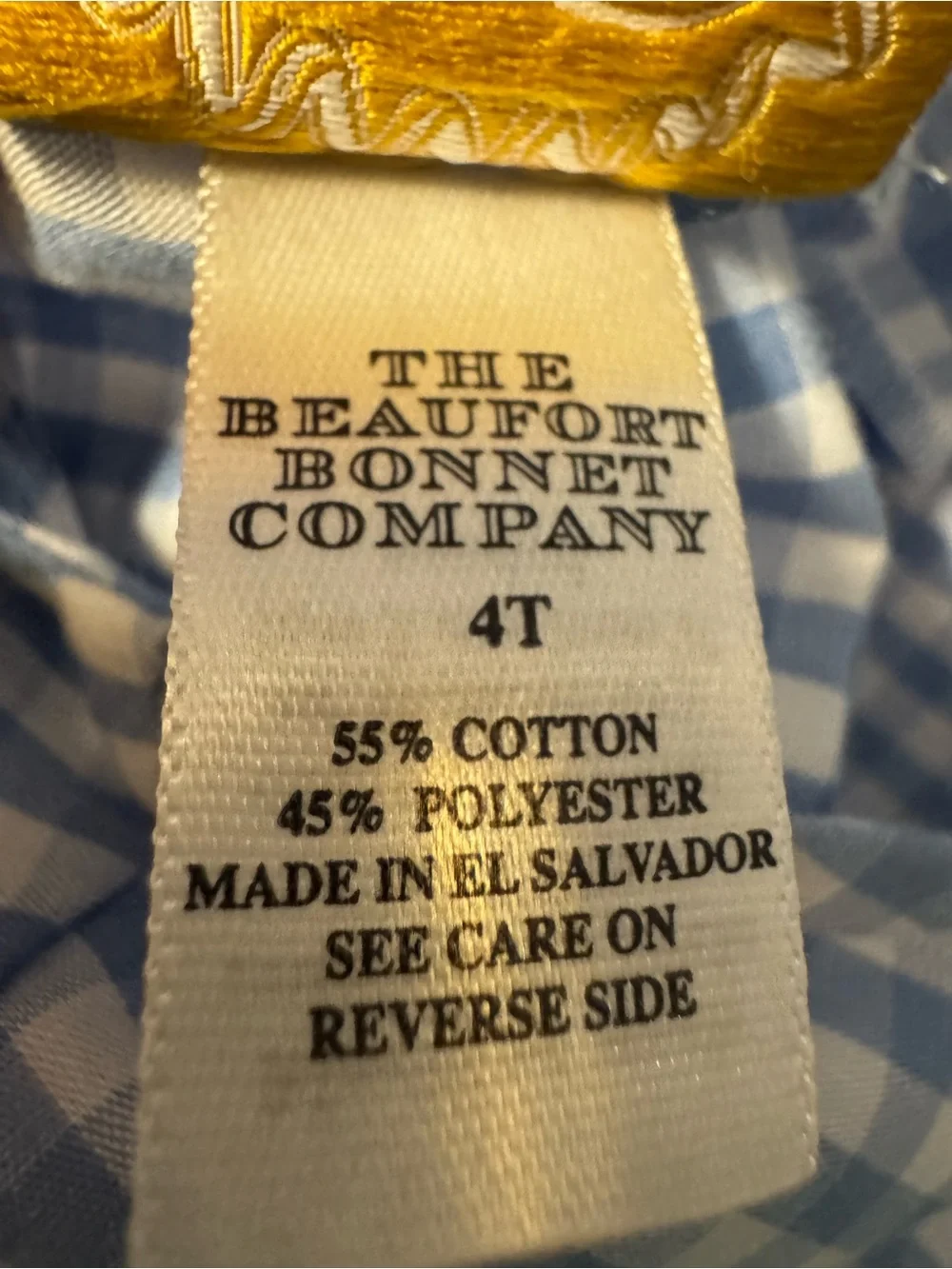 The Beaufort Bonnet Company lightweight gingham